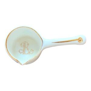 Restaurant Lassere Paris Miniature 2 1/2" Porcelain Pan Pot Souvenir